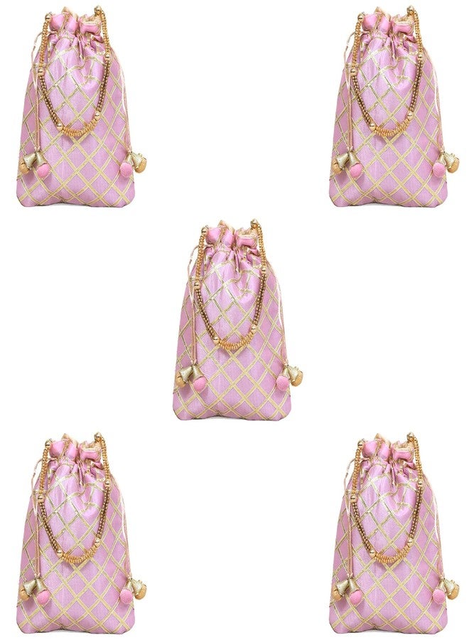 حقيبة بوتلي وردية اللون من دوقة للنساء (عبوة من 5 قطع)